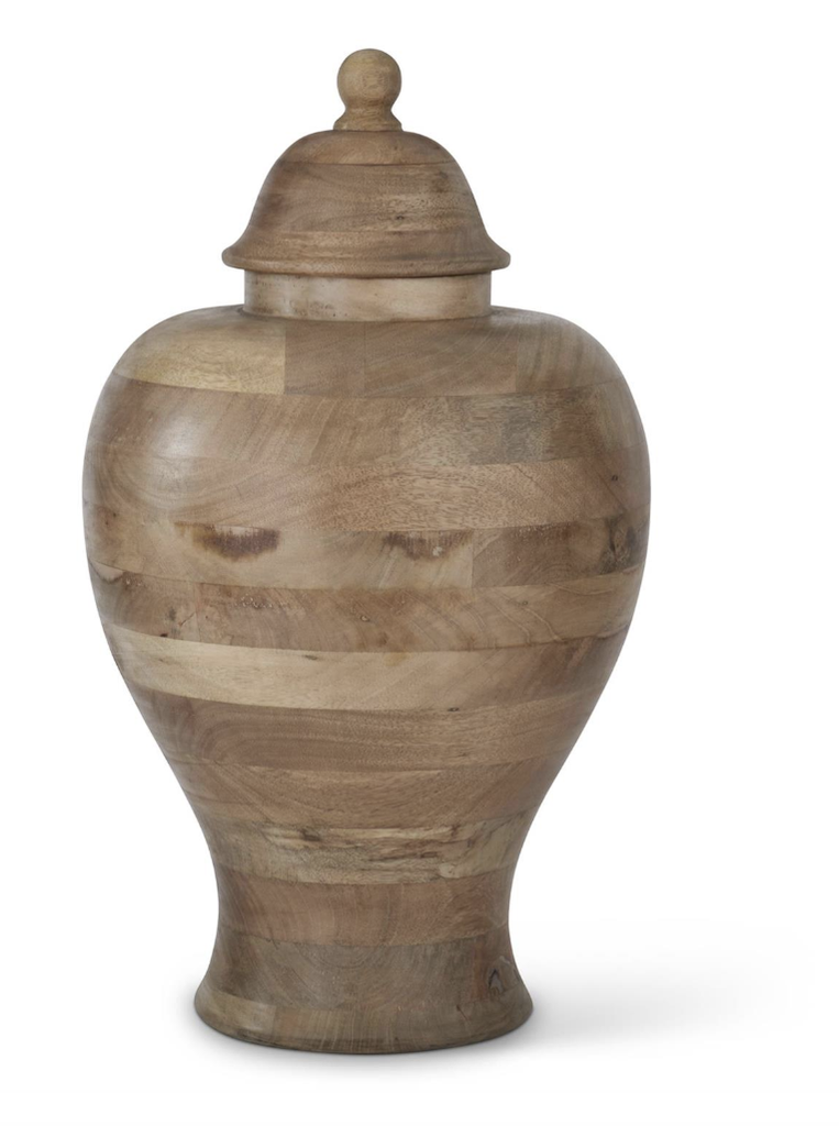 Jarron Madera Tapa 24.5"