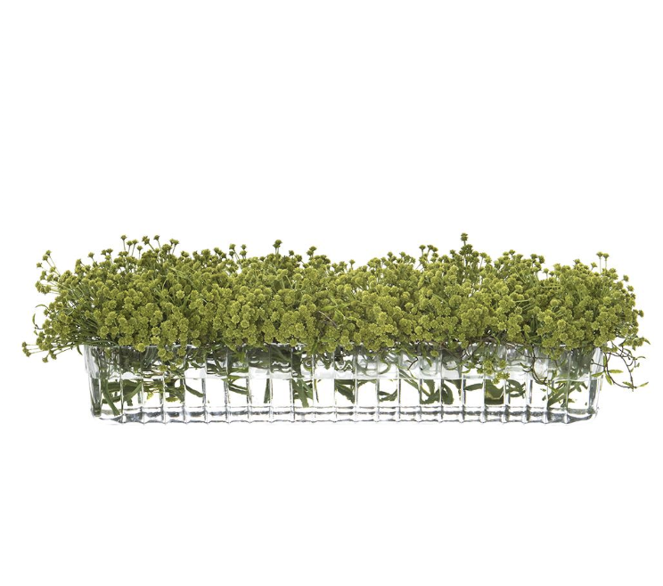 Jarron Agua Artificial Baby Breath Con Hoja Mini 9"