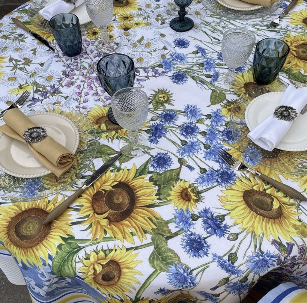 Mantel Sun Garden 100% Lino 3.70m x 1.8m