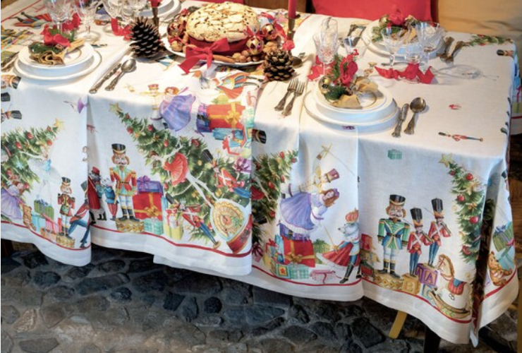 Mantel Nutcracker 100% Lino 3.70mts X 1.8mts