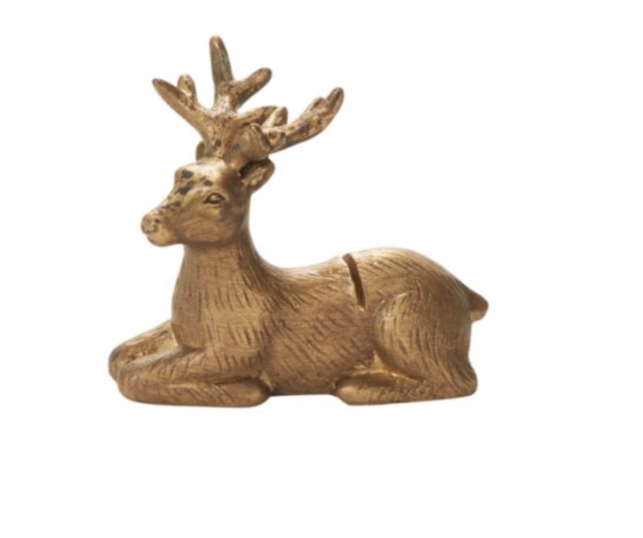 Tarjetero Venado Bronce 1" x 2.75" x 2.25"