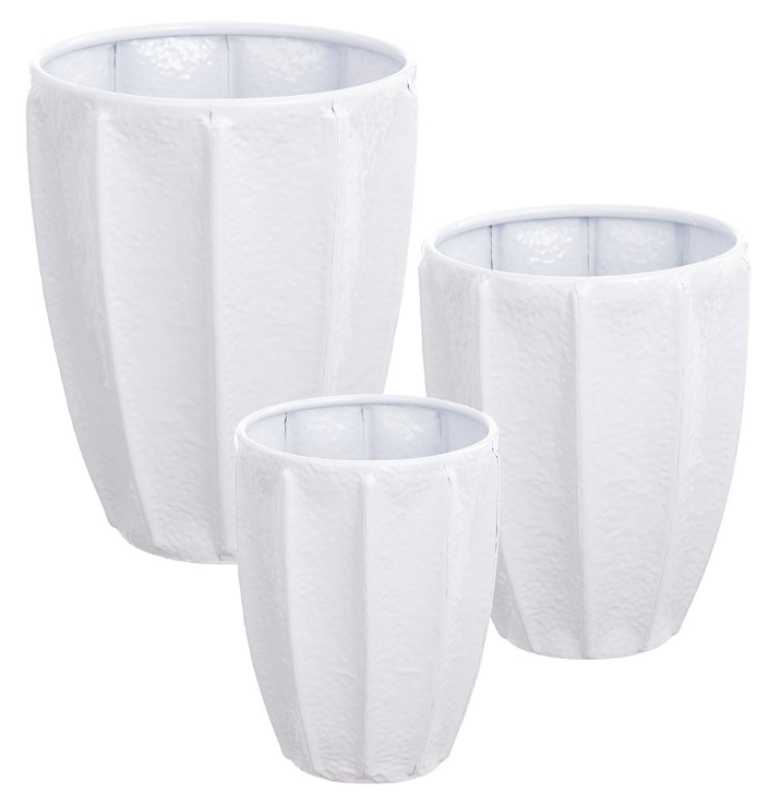 Set 3 Maceta Blanco 18"  