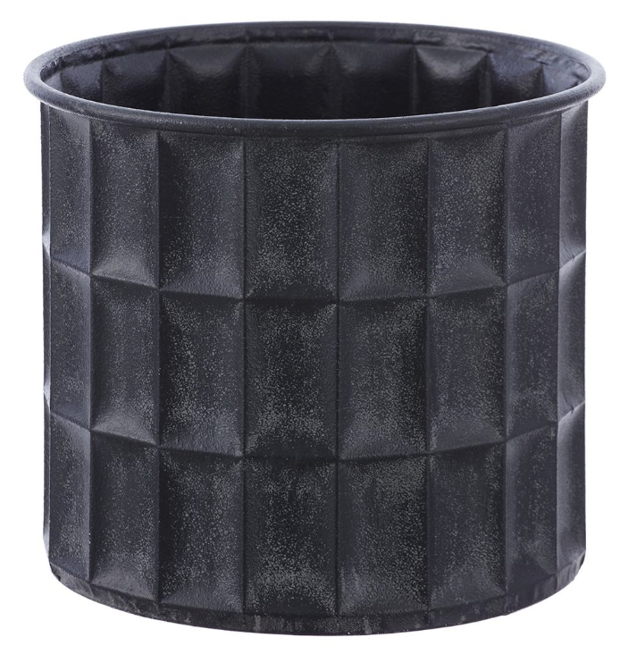 [ACT740-CC] Maceta Metal Negro 12"Hx13.5"D