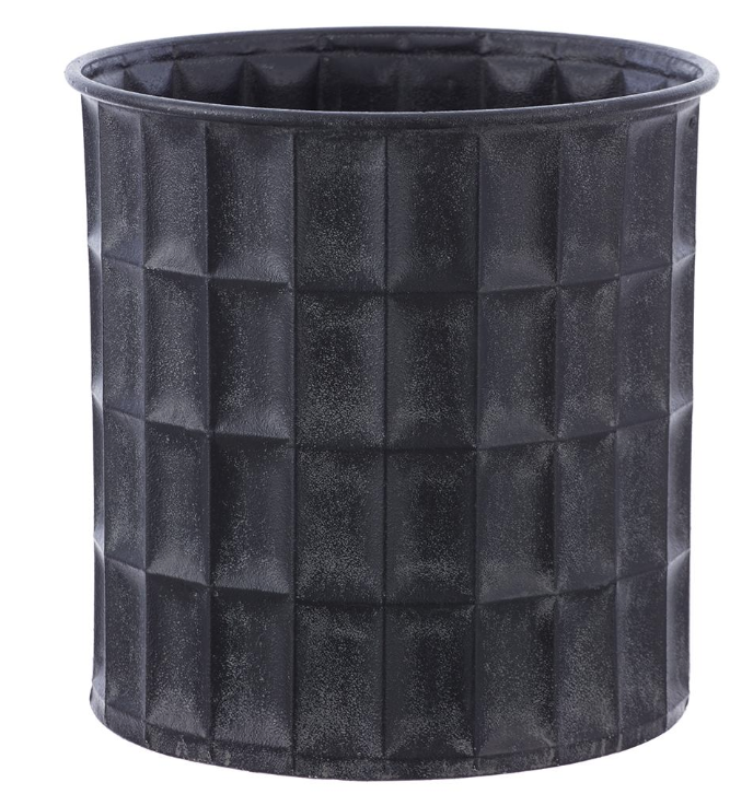 Maceta Metal Negro 16"Hx16"D