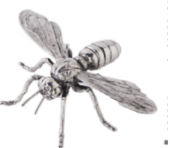 Abeja Metal Plata