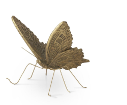 Mariposa Oro Resina