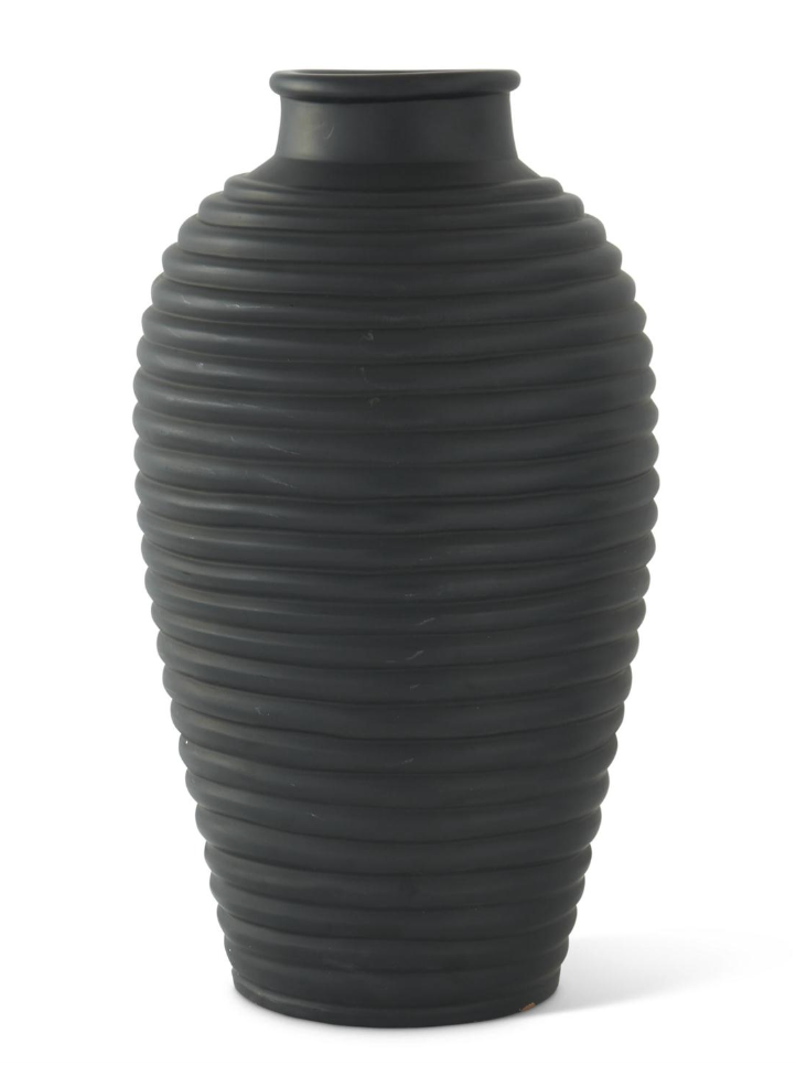 Jarron Negro Mate 23"