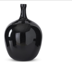 Jarron Negro Cuello 24.5"