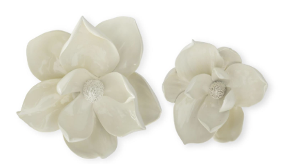 Set 2 Magnolia Blanco Resina
