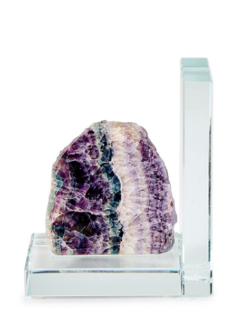 Retenedor De Libro Cuarzo Morado