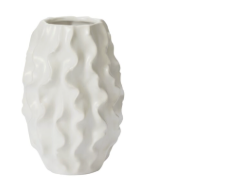 Jarron Blanco Ruffle 5.35"x8"