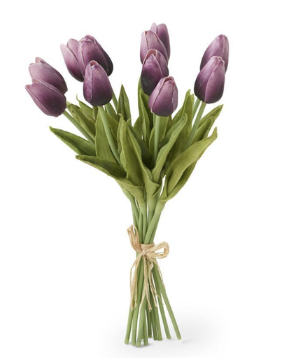 [11399B-PU] Tulipan Morado Ramo 12 13"