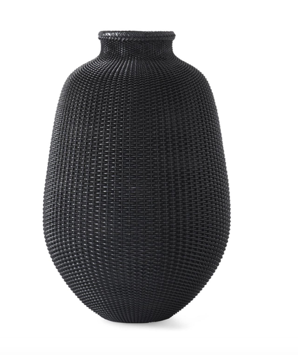 [19092B] Jarron Rattan Negro 30.5"