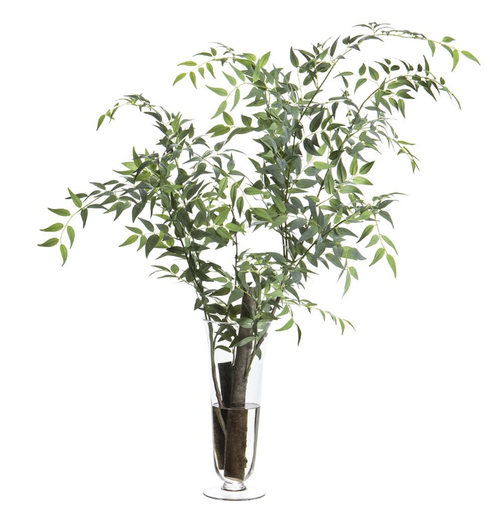 [WP0726-GR/GY] Jarron Agua Artificial  Ruscus Italiano 45"