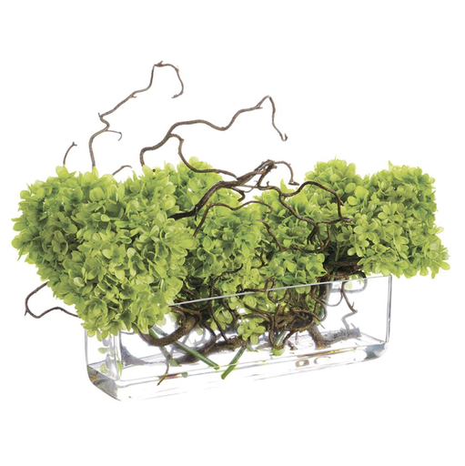 [WF1730-LM] Jarron Agua Artificial  Sauce Curly 14H 13W 22L