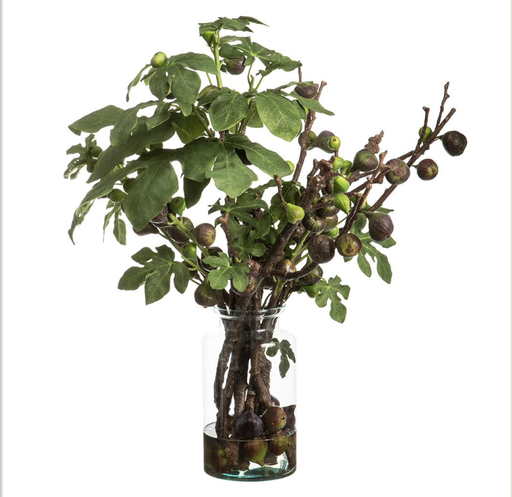 [WF9528-GR/BU] Jarrón Agua Artificial Vara Higo 36H 32W 33L