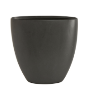[97570.55] Jarron Negro Sasso 5" x 11.75"