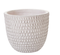 [76612.01] MACETA BLANCO NELLIE 21.5"X19"