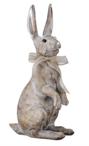 [MT26169] Conejo Sentado Resina Madera 17"