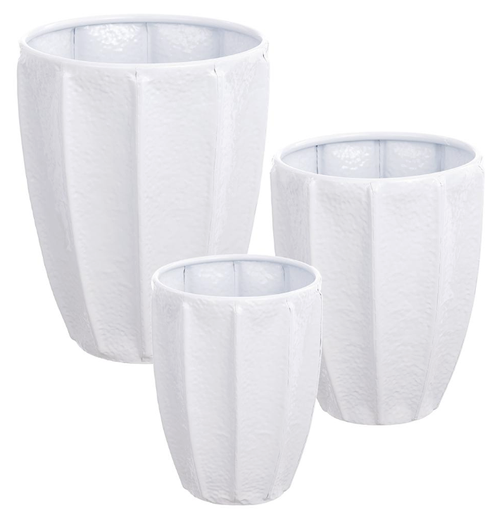[ACT314-WH] Set 3 Maceta Blanco 18"  