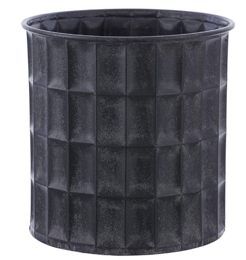 [ACT741-CC] Maceta Metal Negro 16"Hx16"D