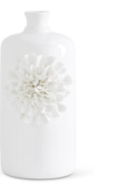 [13746D-2] Jarron Blanco Ceramica Clavel Chico