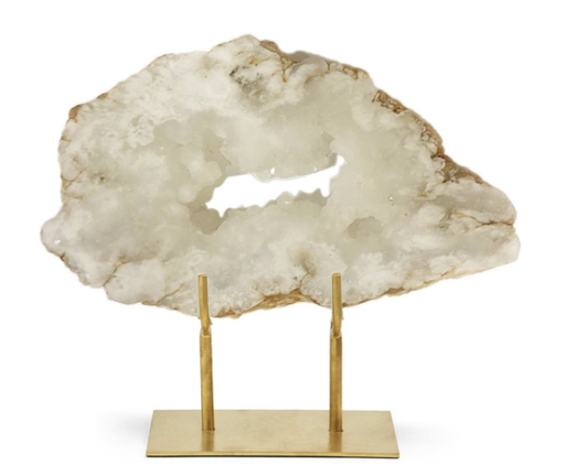 [RAC006] Escultura Cuarzo Geoda Blanco